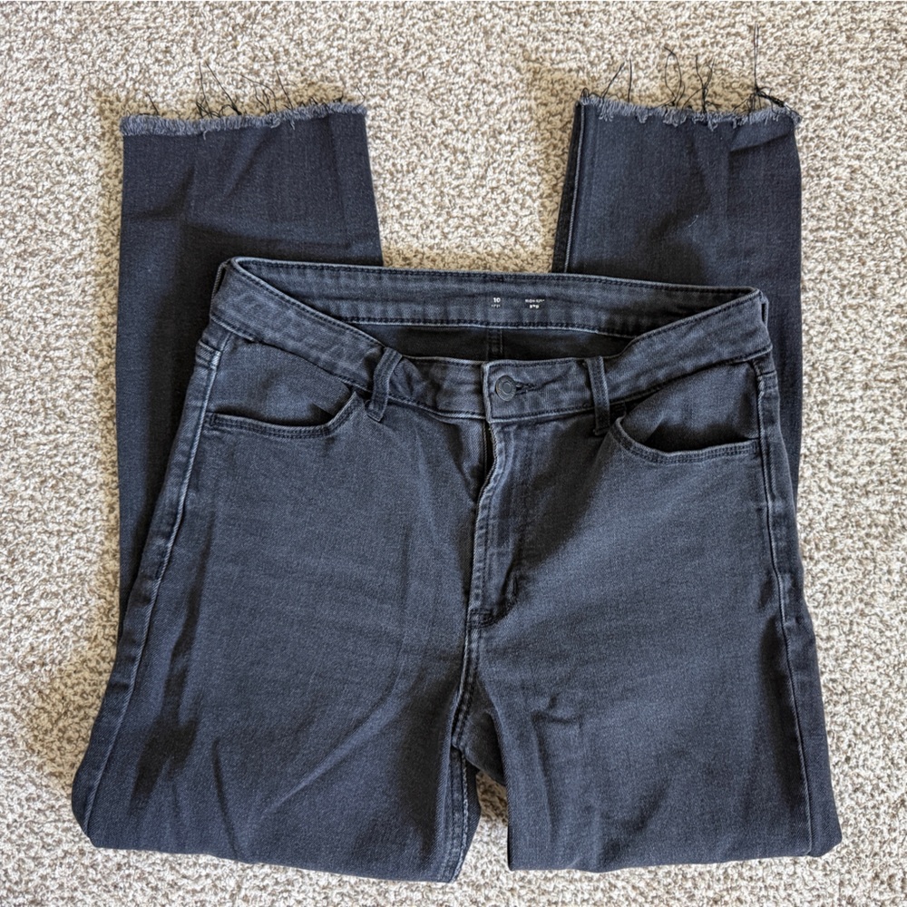 Old Navy Women's Black Cropped OG Straight Leg